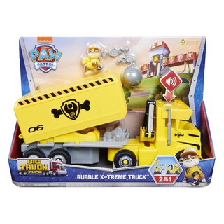 Paw Patrol, Camion 2-En-1 Transformable X-Treme Truck De Ruben Avec Excavatrice, Grue, Sons Et Lumières, Figurines image number 1