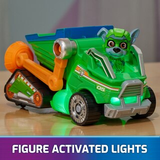 PAW Patrol: The Mighty Movie, Toy Garbage Truck Recycler with Rocky Mighty Pups Action Figure, Lights and Sounds, Kids Toys for Boys & Girls 3+ image number 4