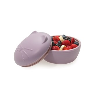 Melii Bol En Silicone Avec Couvercle Et Ustensiles Pour Bébé, Chat image number 2