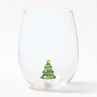 Verre À Vin Avec Figurine – Sapin De Noël image number 0