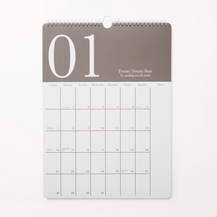 2024 12-Month Vertical Wall Calendar, Wellness