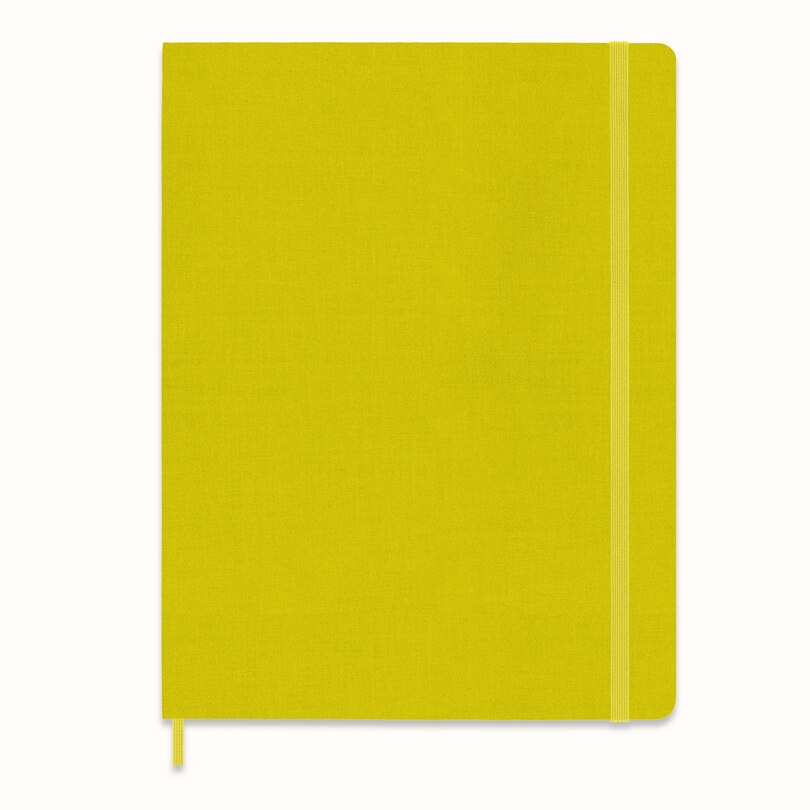 Moleskine Classic Notebook, Extra Large, Ruled, Hay Yellow, Silk Hard