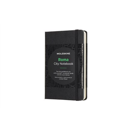 City Notebook, Rome, Hard Cover, Pocket, Black