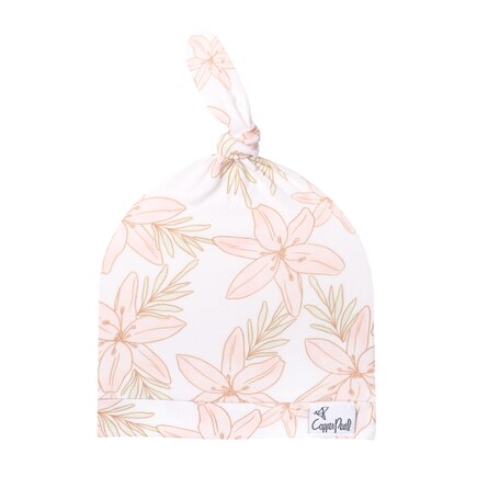 Adjustable Newborn Top Knot Hat, Kiana