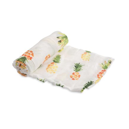 Little Unicorn Deluxe Cotton Muslin Swaddle Single - Pineapple