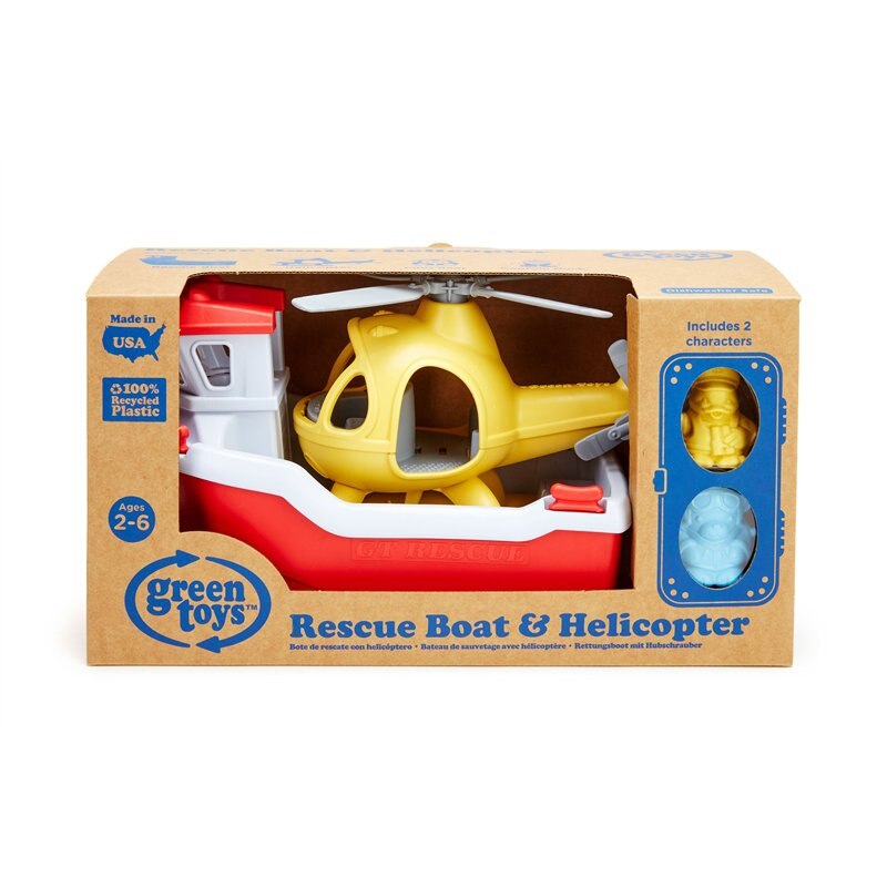 Green Toys Rescue Boat & Helicopter image number 2