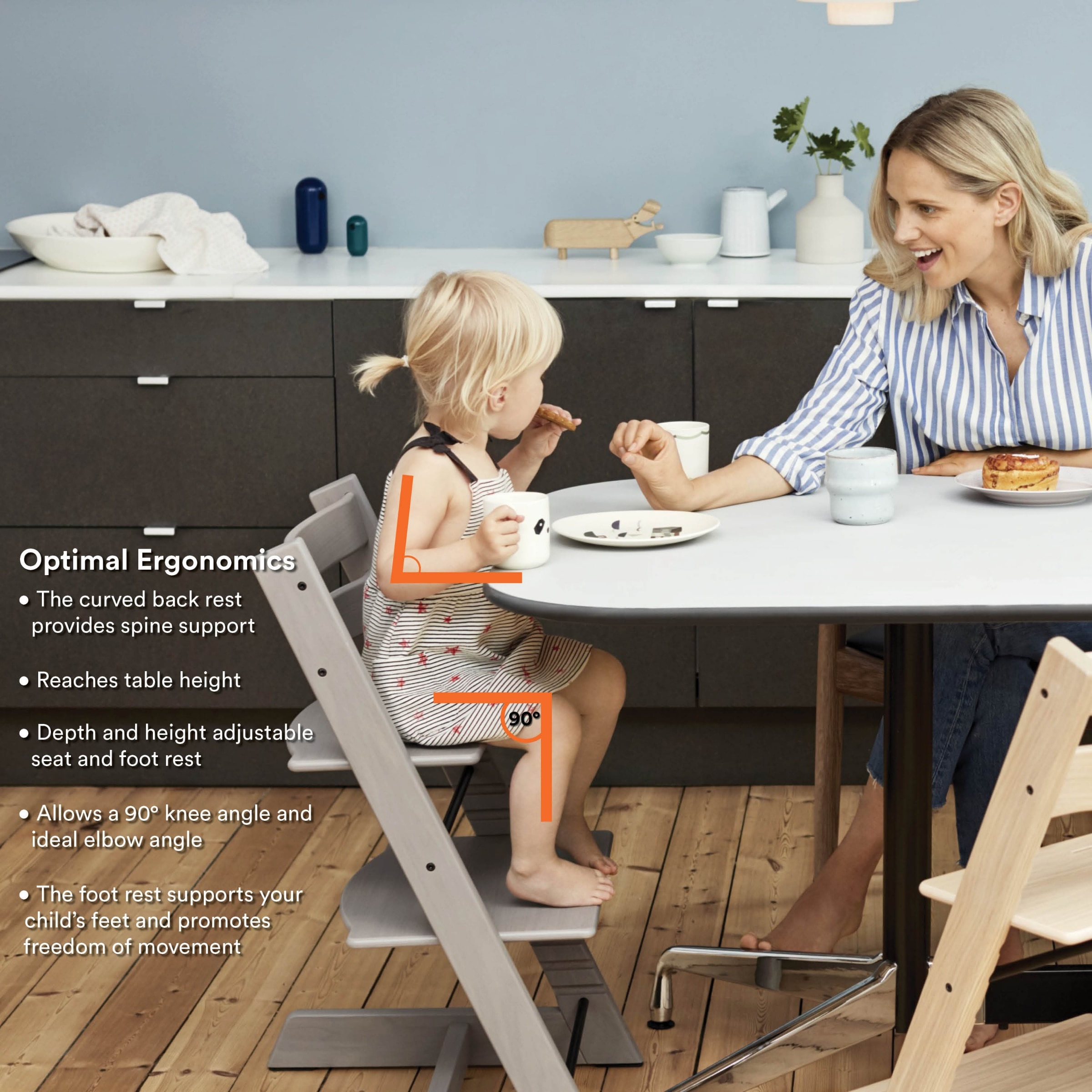 Stokke high chair counter 2024 height