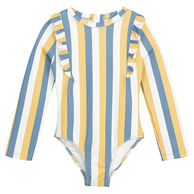 Long Sleeve Swimsuit - Sunny Stripe image number 0