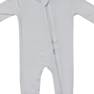 Bamboo Zippered Footie, Solid Colours image number 2