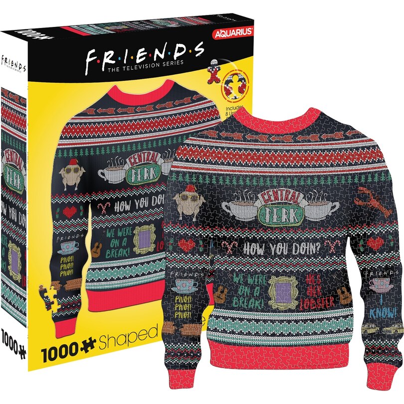 Friends Ugly Christmas Sweater 1000 Piece Puzzle Indigo