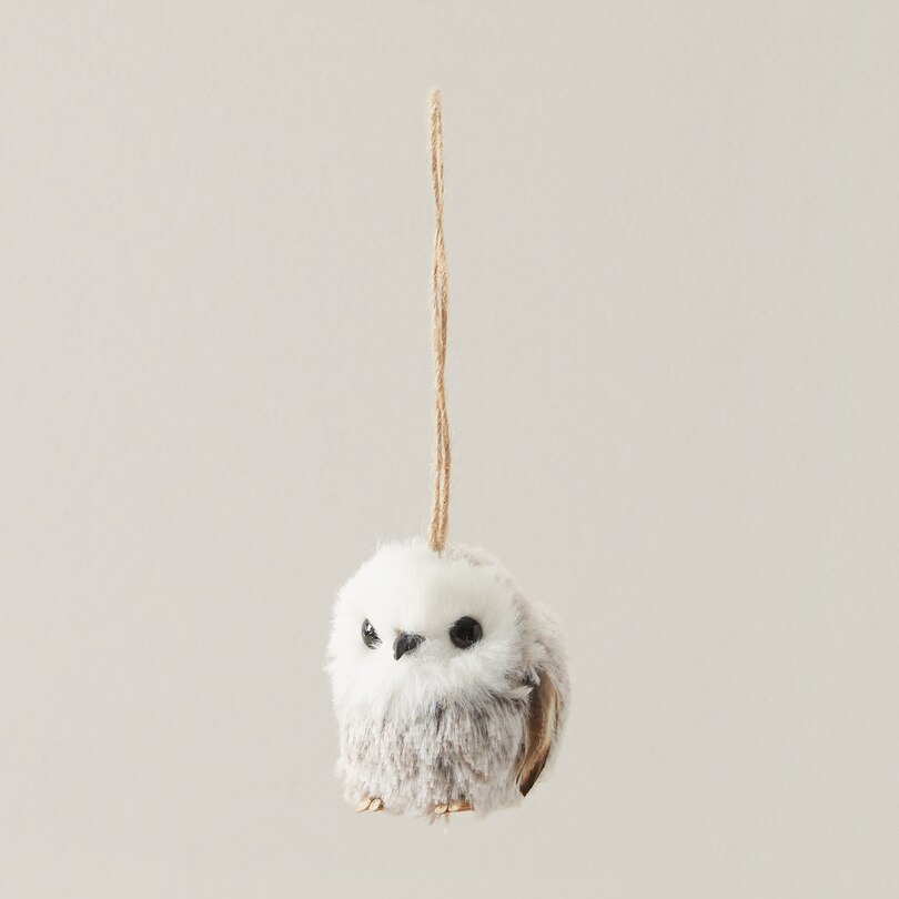 Faux Fur Owl Ornament image number 0