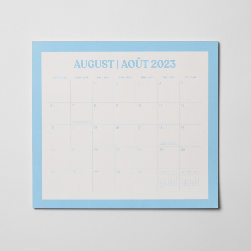 17-Month Colour Border Magnetic Monthly Pad, Aug 2023 - Dec 2024 image number 0