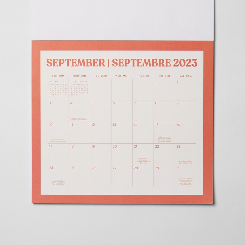 17-Month Colour Border Magnetic Monthly Pad, Aug 2023 - Dec 2024 image number 1