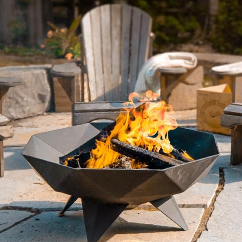 Iron Embers 3' Polygon Bowl Fire Pit & Table Top image number 1