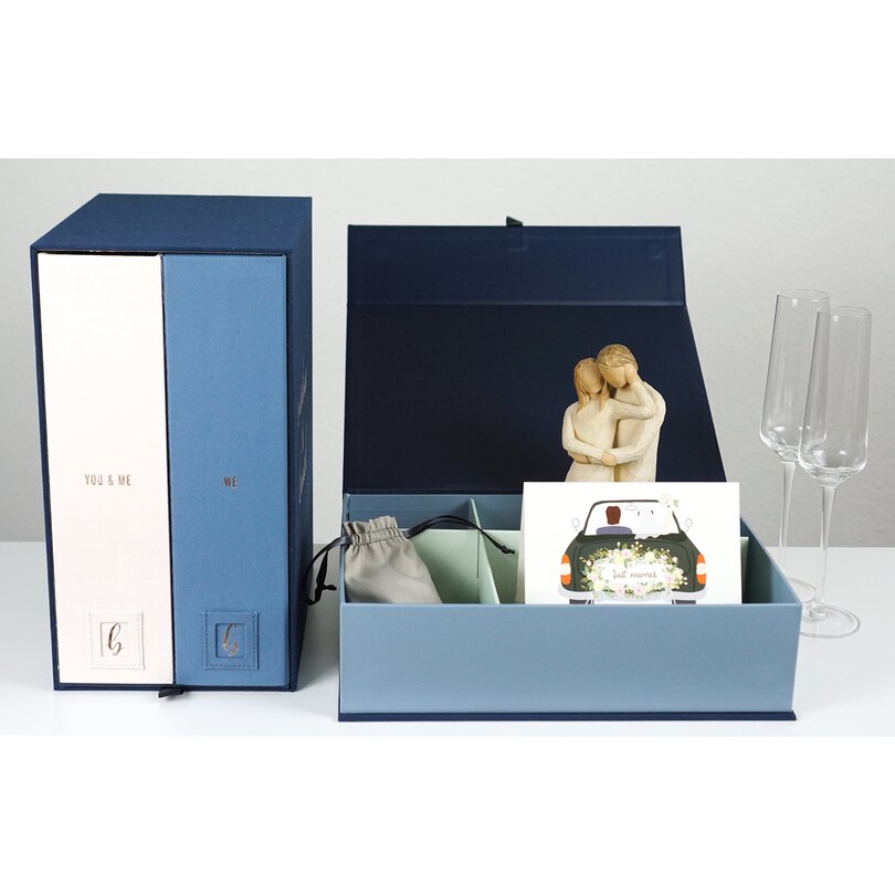 Ensemble-cadeau de luxe pour souvenirs de mariage (2 articles), Bleu image number 0