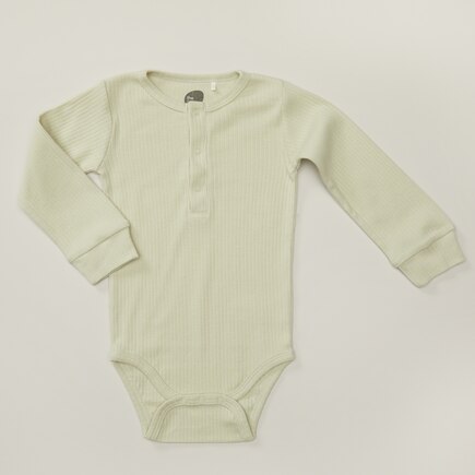 Organic Ribbed Long Sleeve Onesie