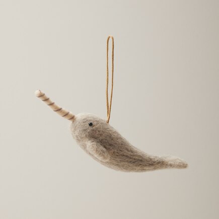 Felt Narwhal Ornament