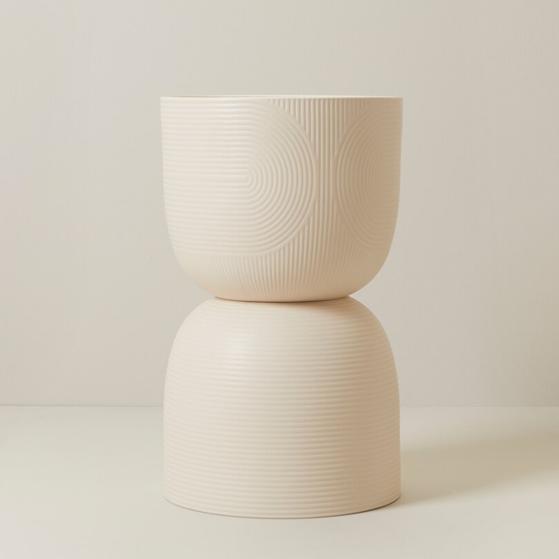 Cache-Pot Avec Piédestal – Arches, Ciment (25,5 Cm) image number 1