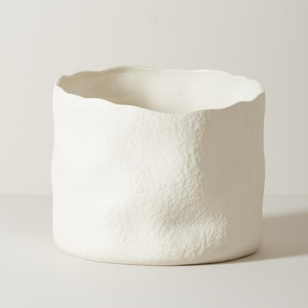 Organic Shaped Stoneware Planter, 14”