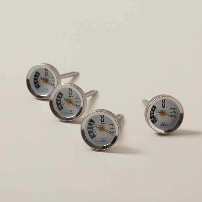 Steak Thermometers, Set Of 4 Indigo