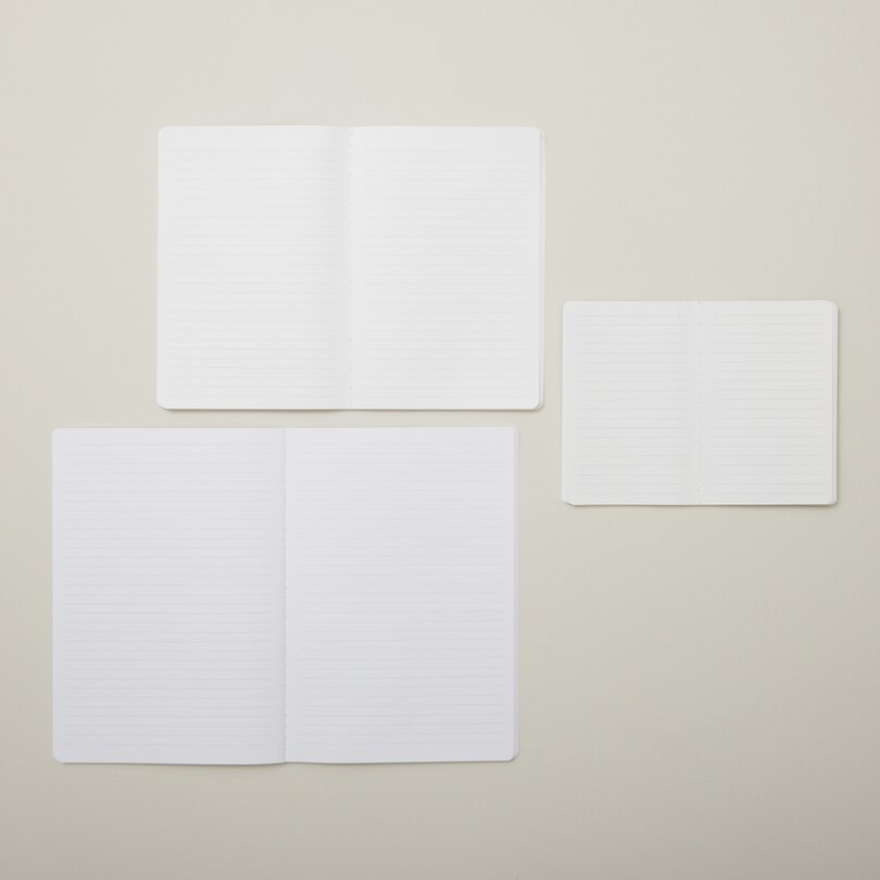 Set Of 3 Multi-Size Notebooks, Blue Grid | Indigo