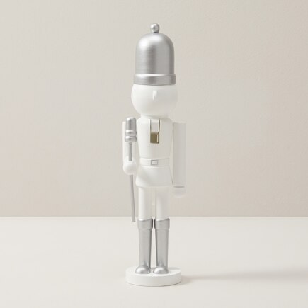 Nutcracker, White & Silver 12"