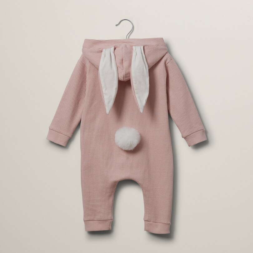Little Pink Bunnies Pattern Baby Romper