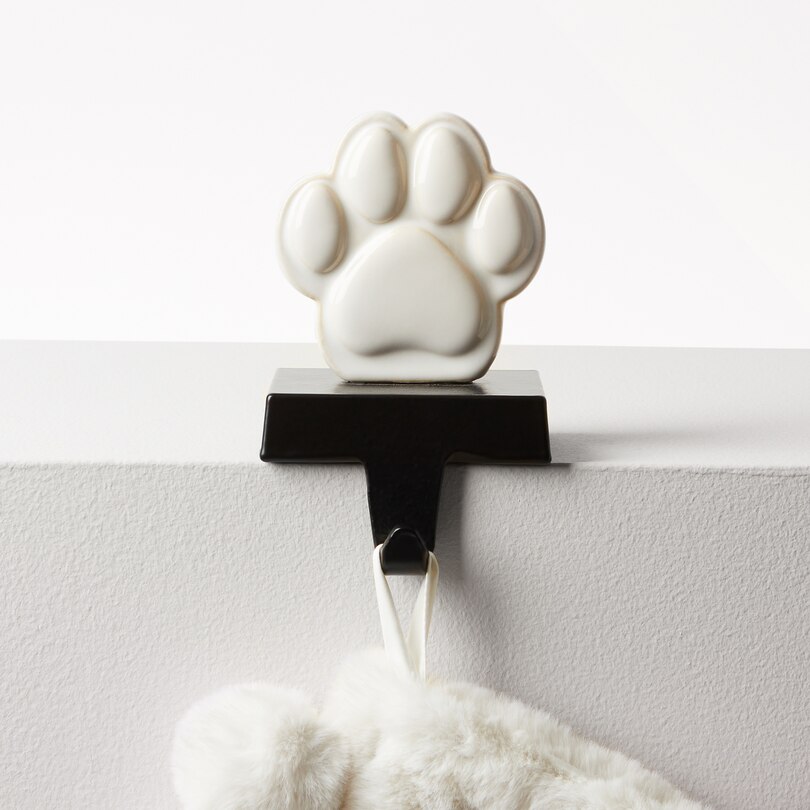 CERAMIC STOCKING HOLDER, PAW Indigo
