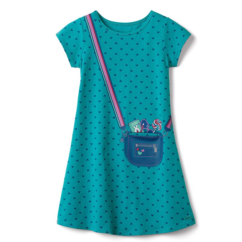 Heart Print Dress Indigo