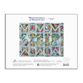 2000 Piece Art Puzzle, Sistine Chapel Meowsterpiece image number 3