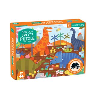 Can You Spot?  Dino Park Puzzle 12 Piece image number 0