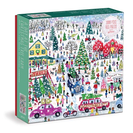 1000Pc Michael Storrings Christmas Tree Farm Foil Puzzle