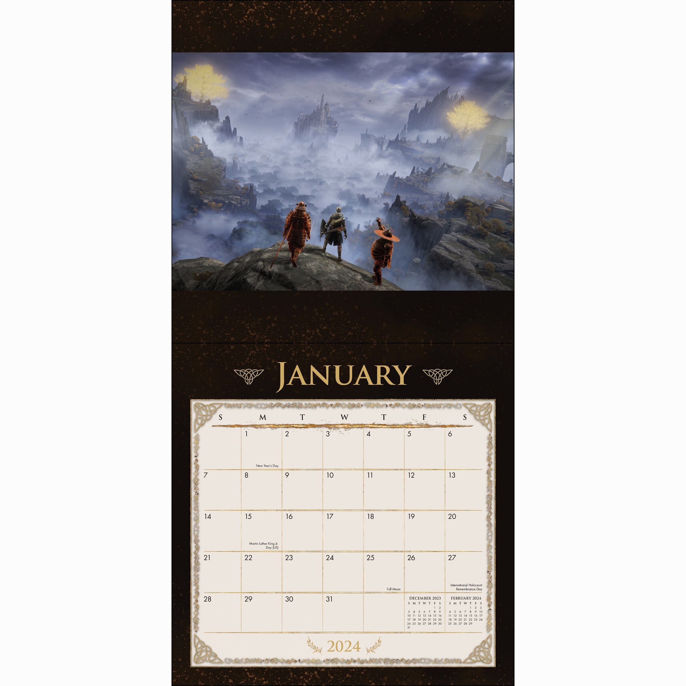 Elden Ring 2024 Wall Calendar Indigo   3 