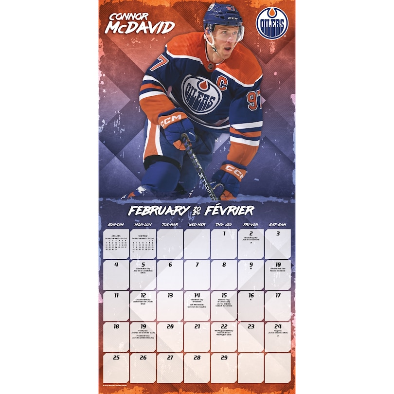 2024 NHL Superstars Wall Calendar Indigo