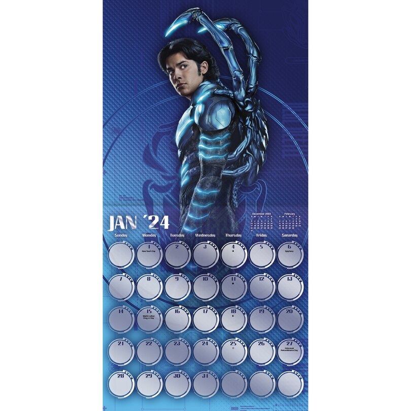 Blue Beetle 2024 Wall Calendar Indigo
