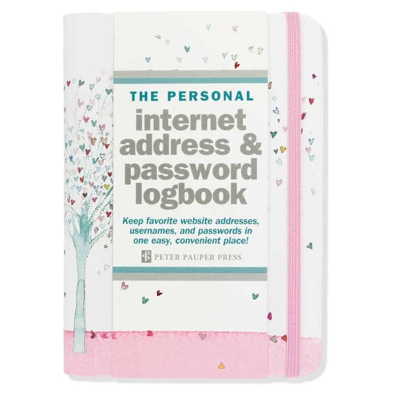 Address & Password Pocket, Hearts Indigo