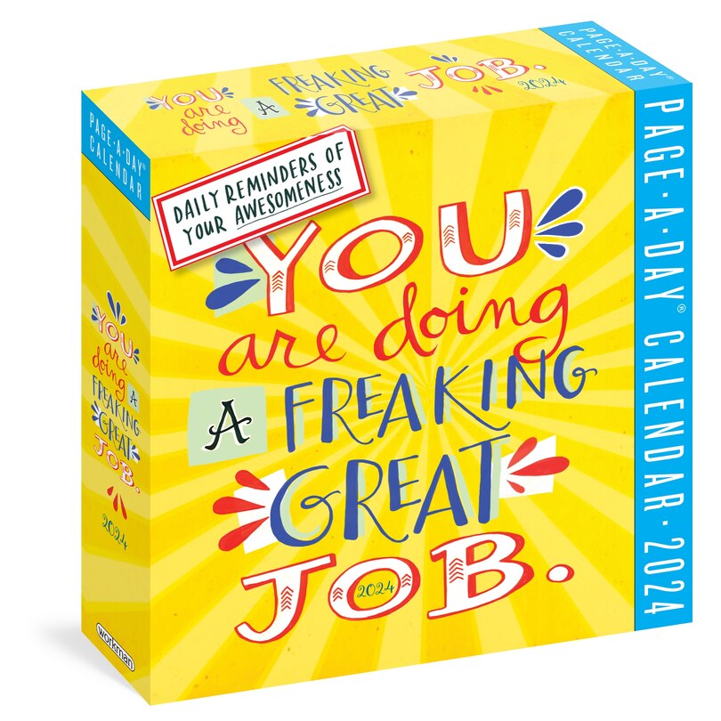 You Are Doing A Freaking Great Job PageADay Calendar 2024 Indigo
