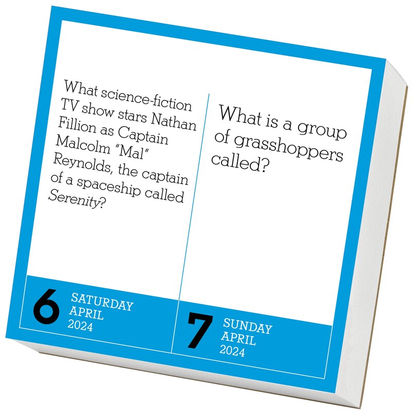 365 DAYS OF AMAZING TRIVIA! PAGEADAY CALENDAR 2024 Indigo