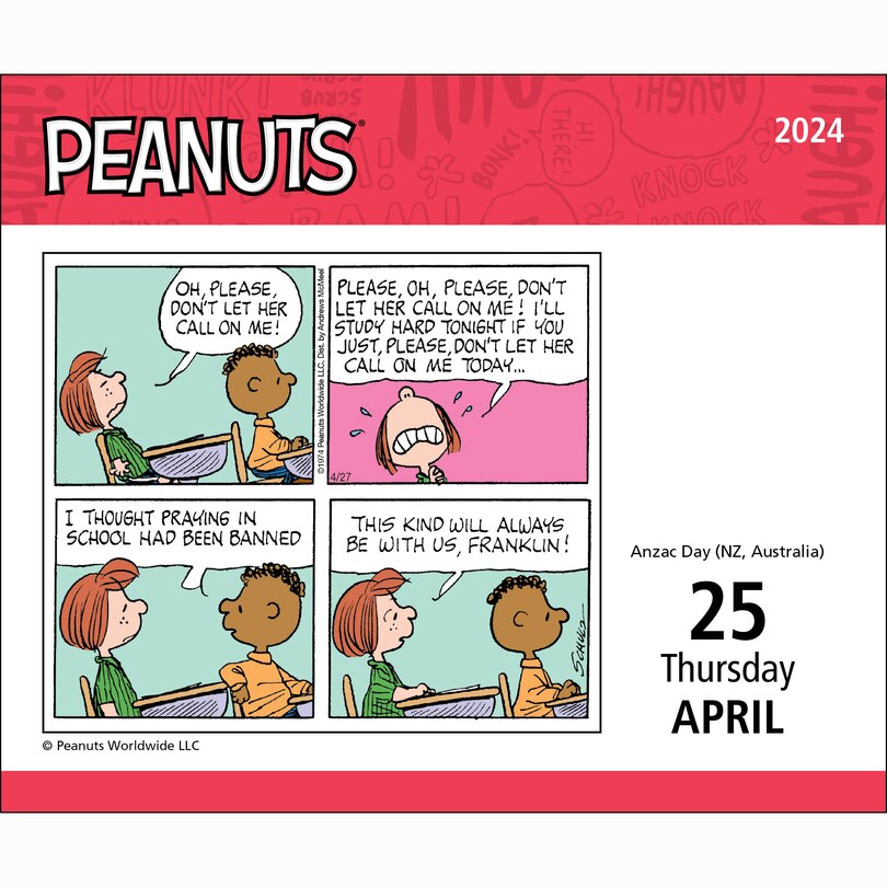 Peanuts Day To Day Calendar 2025 