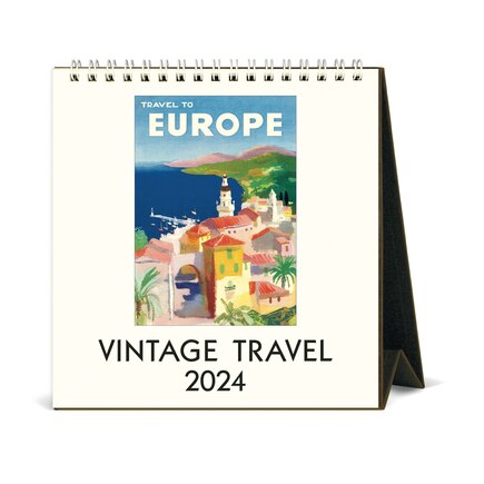 2024 Vintage Travel Desk Calendar