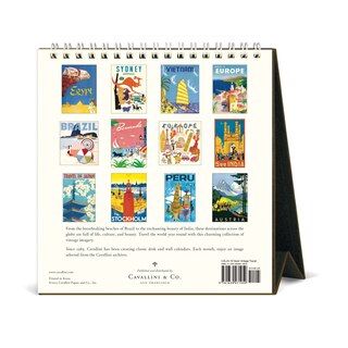 2024 Vintage Travel Desk Calendar image number 2