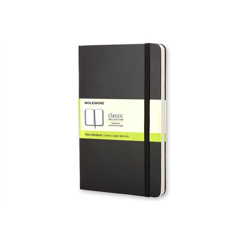 Moleskine Classic Notebook, Plain/Blank, Hard Cover, Pocket (3.5