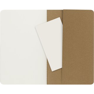 Moleskine Set De 3 Cahiers Pages Blanches Format Large Couverture Souple Kraft Brown