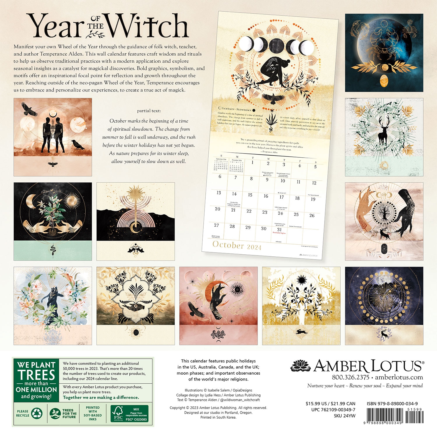 Year Of The Witch 2024 Wall Calendar Seasonal Intuitive Magick By   2 