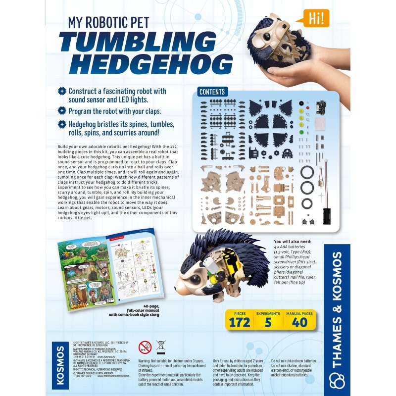 my robotic pet tumbling hedgehog